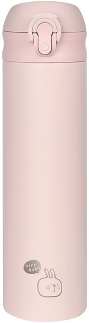 PUKU 藍色企鵝 Deep遠遊直飲不鏽鋼保溫瓶, 霧粉色, 1個, 500ml