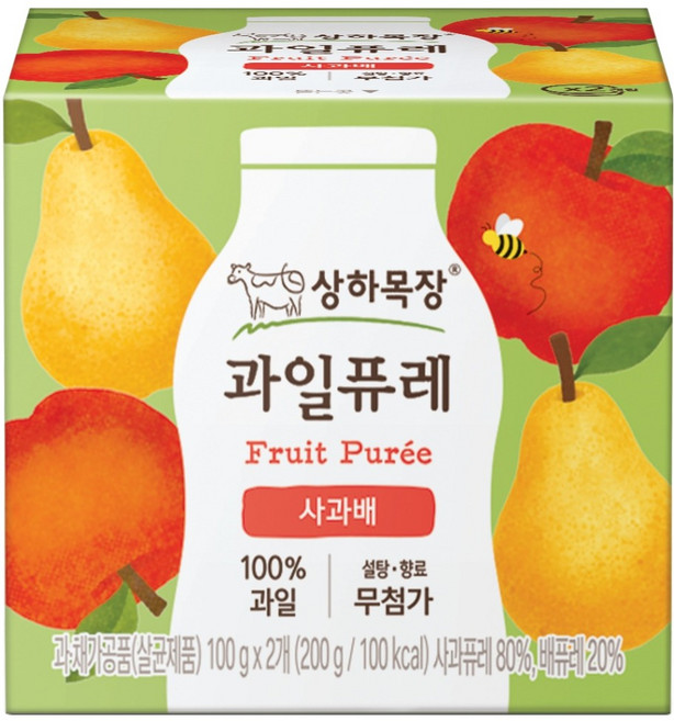 상하목장 과일퓨레, 사과배, 200g, 1개