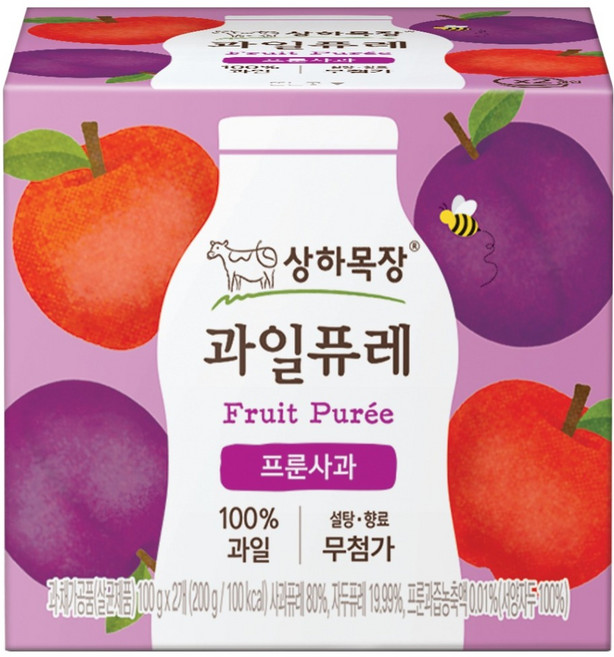 상하목장 과일퓨레, 200g, 프룬사과