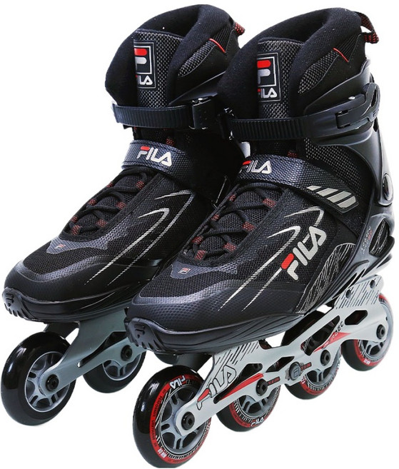 휠라 인라인스케이트 LEGACY PRO 80, 1개, 블랙 + 레드