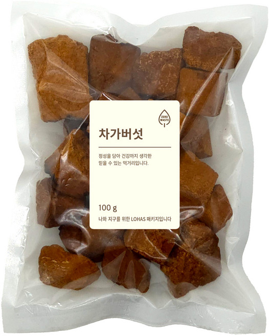 청림 차가버섯, 1개, 100g