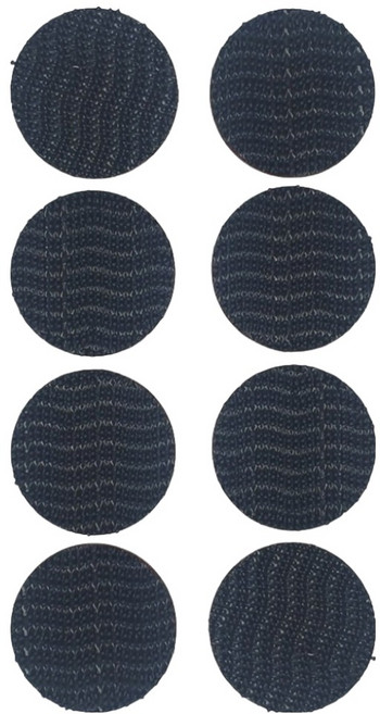 듀얼락 찍찍이 벨크로 블랙 원형 테이프 30mm 8p, 1세트