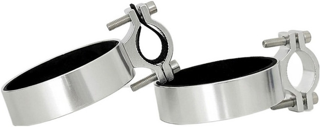 모나코올리브 자전거 핸들바 알루미늄 컵홀더, 실버, 2개