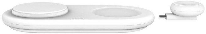 belkin 貝爾金 BoostCharge Pro 25W 3合1 USB-C 磁吸無線 充電板 Qi2 15W Fast Charging Detachable Apple Watch Charger No Adapter Included 白色