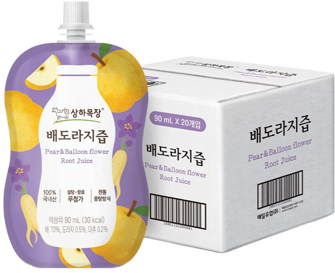 상하목장 배도라지즙, 20개, 90ml