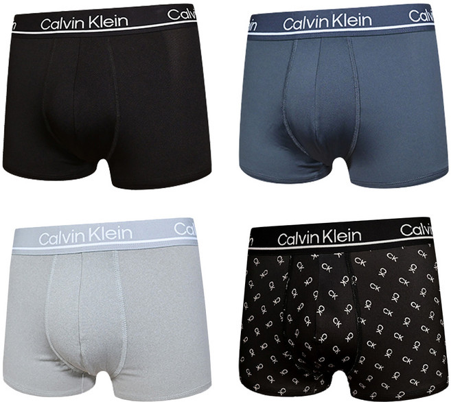 Calvin Klein 凱文克萊 underwear Microfiber Stretch Plus 絲質合身 四角平口褲 CK內褲 4入組 NP27550-021