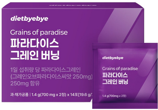 다이어트바이바이 파라다이스 그레인 버닝 14p, 19.6g, 1개