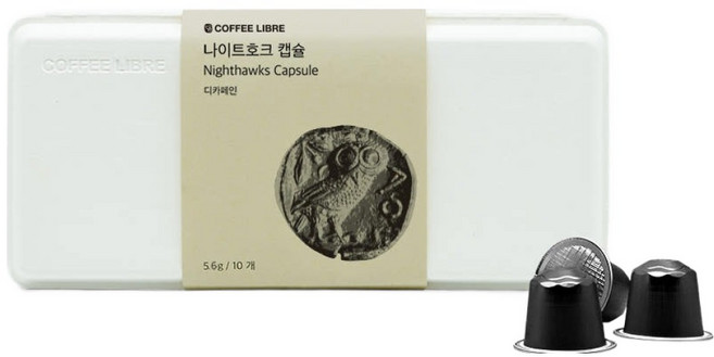 커피리브레 디카페인 블렌드 캡슐커피 나이트호크, 5.6g, 1개, 10개입