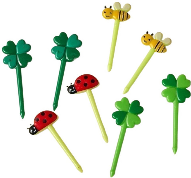 모던하우스 런치메이커스 무당벌레 도시락픽 4종 x 2p 세트, 1세트