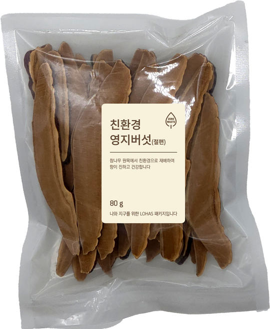 청림농원 친환경 영지버섯 절편, 1개, 80g