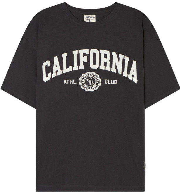 WHO.A.U 男女通用 California 字母印花 寬鬆版型 T恤