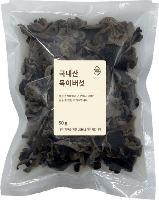 청림농원 국내산 목이버섯, 1개, 50g
