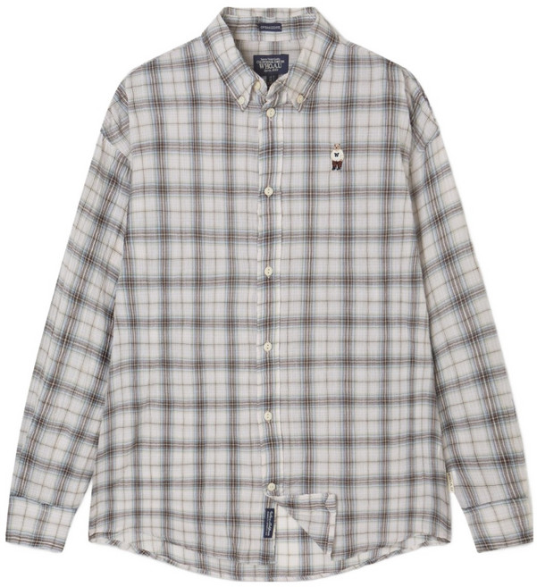 WHO.A.U 男女通用 Summer Crinkle Check Shirts
