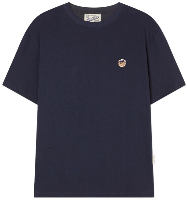 WHO.A.U 男女通用 Steve Head Patch Comfort Fit T恤, Navy