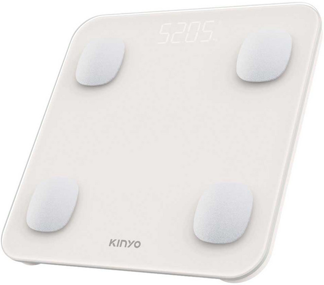 Kinyo LED家用藍牙體脂計, 淺膚色, 1個, DS-0831