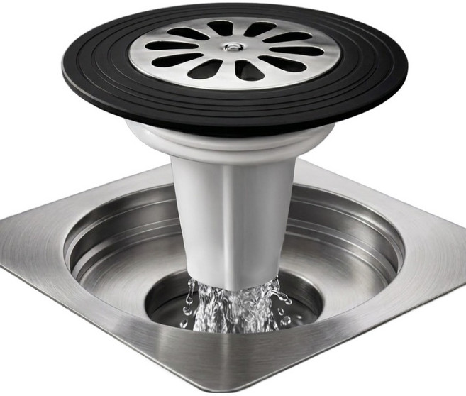 루아즈 실리콘 배수구 트럽 블랙, 1개