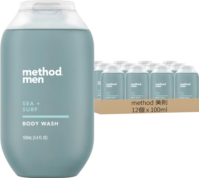 method 美則 男仕潔膚露 海洋衝浪, 12個, 100ml