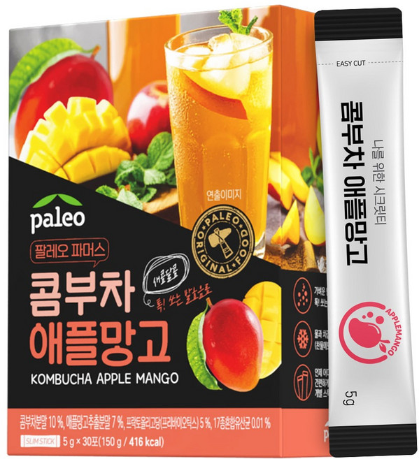 팔레오 콤부차 애플망고, 5g, 30개입, 1개