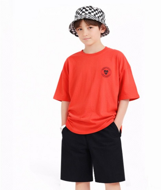 나나주니 체커보드베이직 라운드넥 티셔츠 + 5부 바지 세트