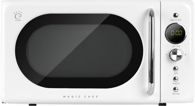 매직쉐프 무회전 레트로 플랫 전자레인지 20L, MMW-GRT20W