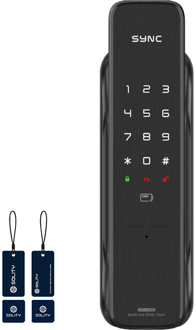 솔리티 싱크 무타공 푸시풀 디지털도어락, SP-400, 고객직접설치