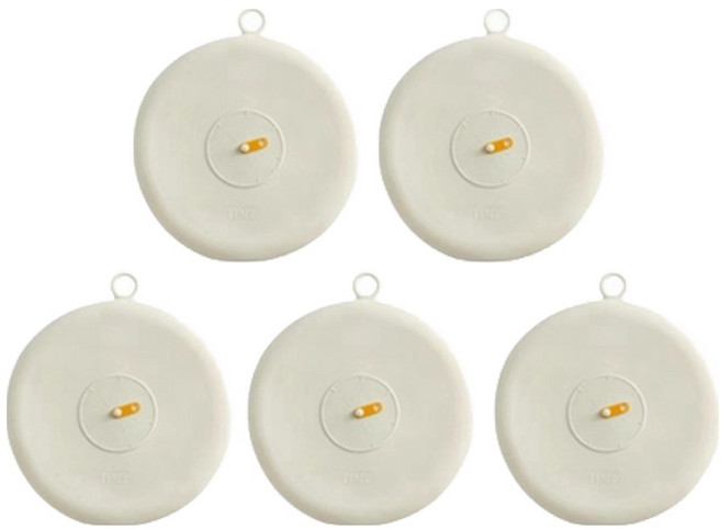 깨비다 만능 실리콘 그릇 덮개, 아이보리, 5개