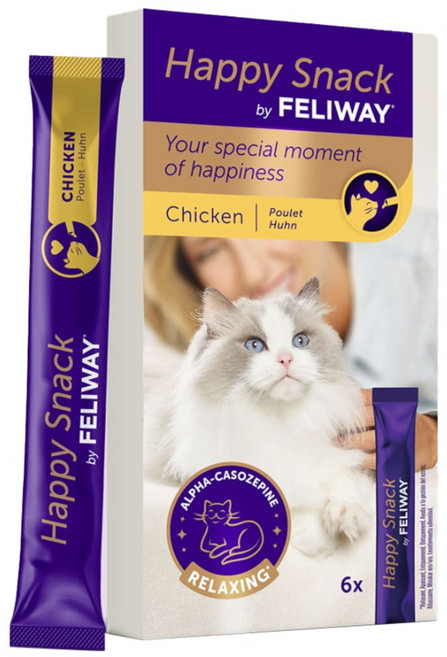 펠리웨이 고양이 해피스낵 영양제 6p, 1개, 90g, 스트레스완화/안정/집중력관리