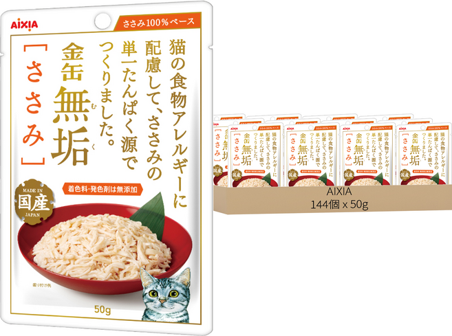 AiXiA 金罐無垢軟包貓餐包 3號, 50g, 12個, 雞肉