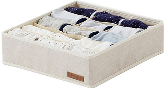 한샘 NEW 샘베딩 칸칸 속옷정리함 15칸, 베이지, 1개