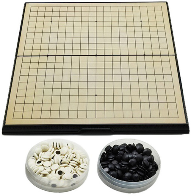 Lalahappy 磁吸便攜式可折疊圍棋盤 多種尺寸桌遊套組 04 A圍棋 32 x 32 cm