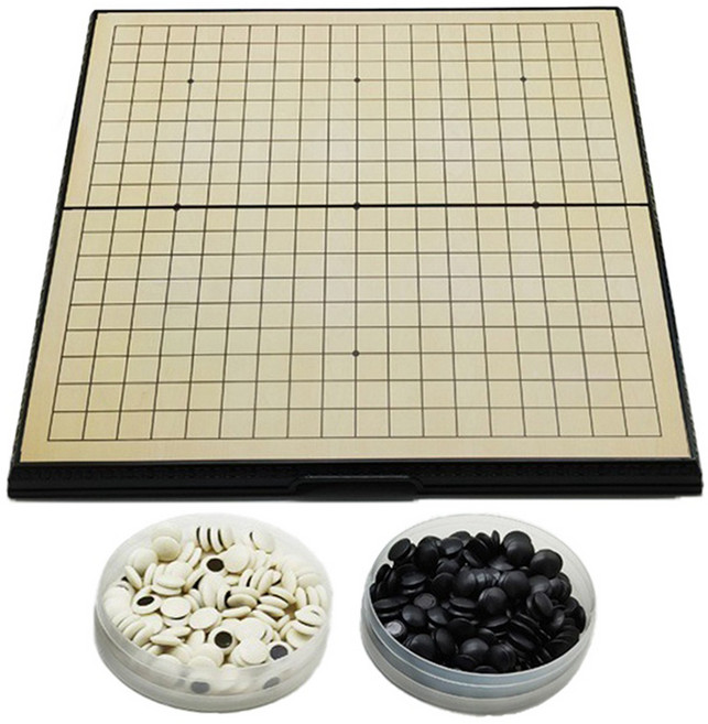 Lalahappy 磁吸便攜式可折疊圍棋盤 多種尺寸桌遊套組 05 A圍棋 37 x 37 cm