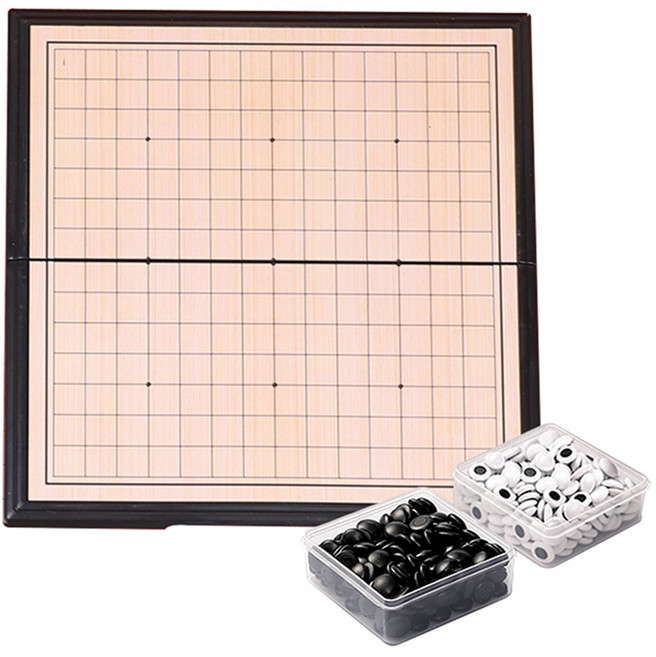 Lalahappy 磁吸便攜式可折疊圍棋盤 多種尺寸桌遊套組 09 B圍棋 36 x 36 cm