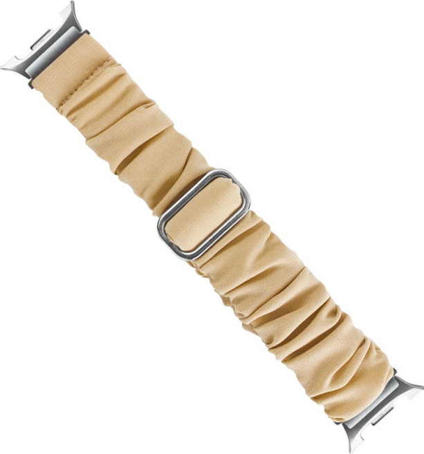 젤센 파스텔 스크런치 사이즈 조절 곱창밴드 스트랩, 버터, 1개