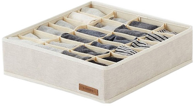 한샘 NEW 샘베딩 칸칸 속옷정리함 24칸, 베이지, 1개