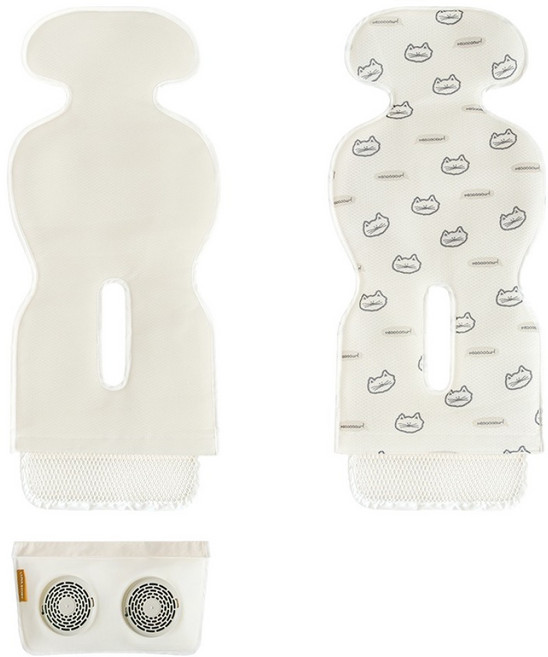 루나스토리 유모차 통풍 쿨시트 + 라이너 세트, 고양이(쿨시트), 베이지(라이너), 1세트