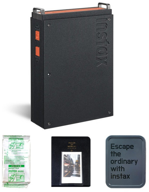 인스탁스 포토프린터 미니링크플러스 + 필름 10p + 마카롱 2단 앨범 + 틴케이스 세트, 블랙(미니링크 플러스),랜덤발송(앨범, 틴케이스), instax mini Link+
