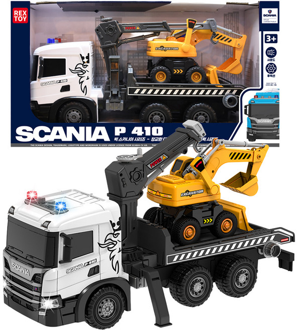 씽크토이 스카니아 빅 중장비 운반 트럭 장난감 560 x 200 x 305 mm, 1개, 혼합색상