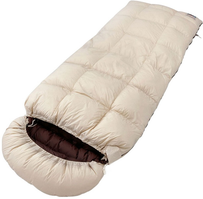 URBANCAMPER 鴨絨填充材 Downy Feather 睡袋 2100g, 牛奶米色, 1個