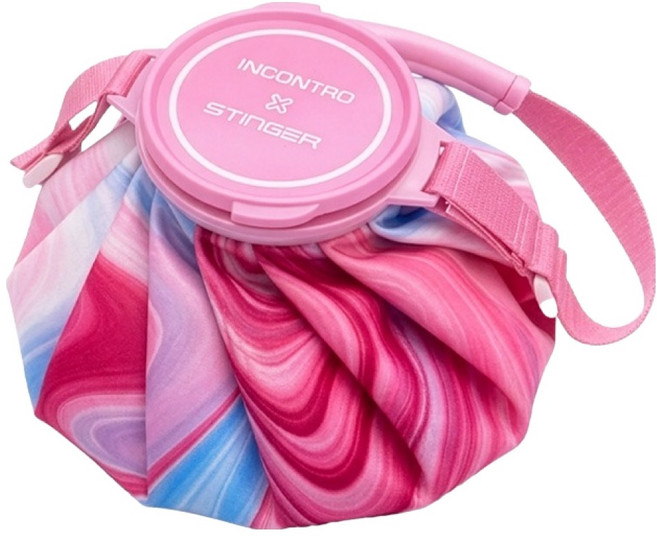 스팅어 빅사이즈 스트랩 냉온겸용 아이스 파우치 FREE(7 x 25 cm) 캔디 마블, FREE(7x25cm), 1개, 2.1L