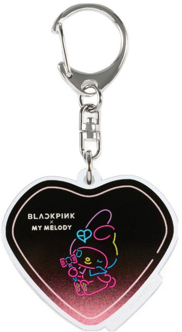 BLACKPINK x 美樂蒂 聯名 MD 霓虹壓克力鑰匙圈, Heart, 單品