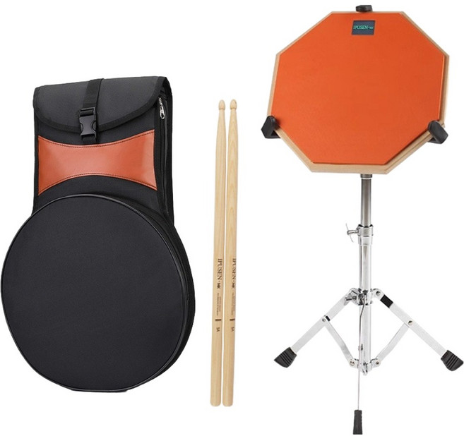 Muziner 訓練練習用鼓練習墊 35cm + 鼓棒 + 收納袋 B款套組