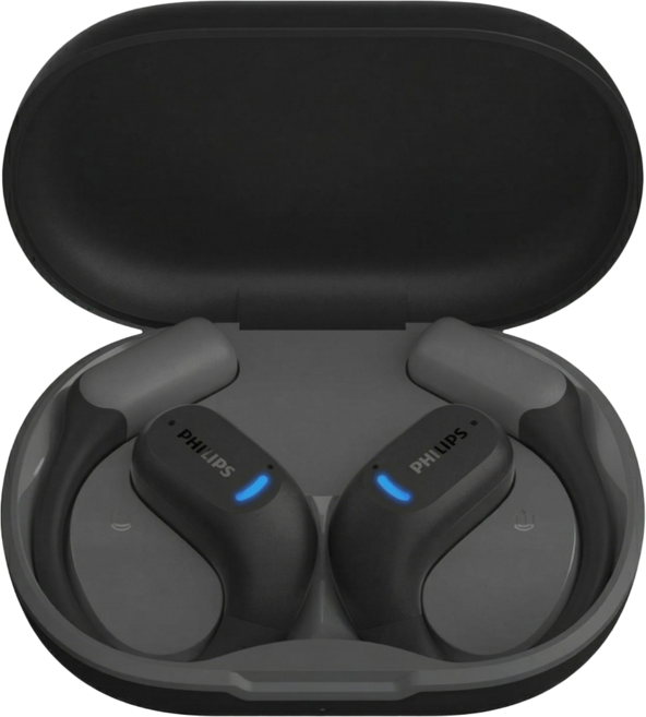 PHILIPS 飛利浦 開放式氣傳導藍牙耳機, 黑色, TAA6709