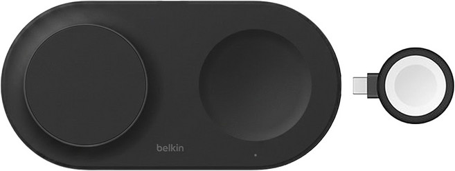 belkin 貝爾金 BoostCharge Pro Qi2 15W 3合1磁吸無線充電板, 黑色, 1個