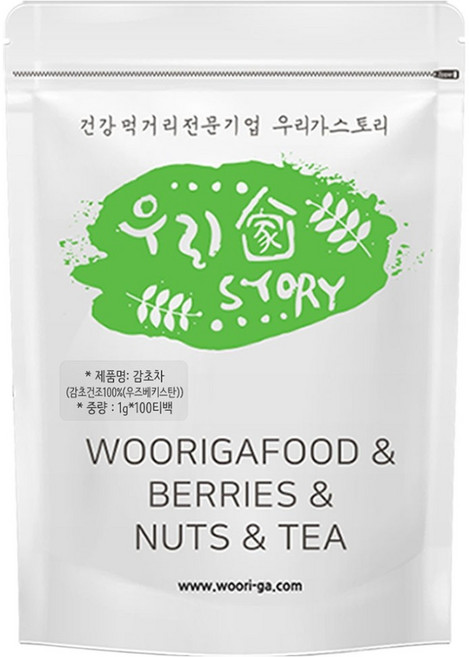 우리가스토리 감초차 티백, 1g, 100개입, 1개