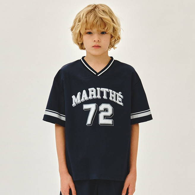 마리떼프랑소와저버 아동용 V NECK NYLON WOVEN TEE