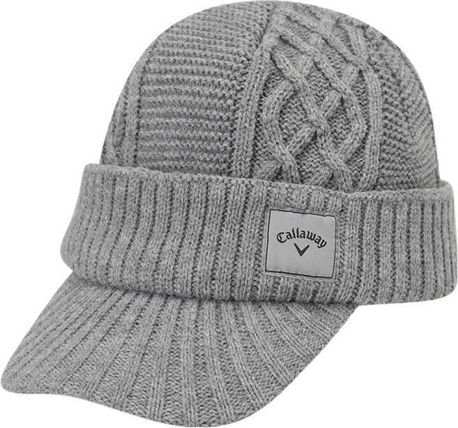 캘러웨이 브림 니트 골프모자, 그레이, 1개