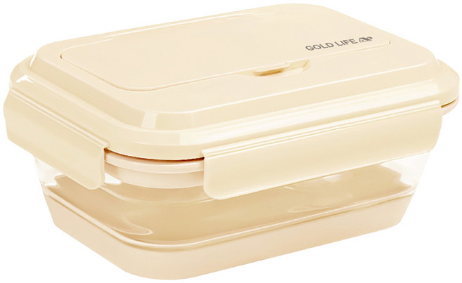 GOLD LIFE 好收好帶 可折疊便攜餐盒, 1個, 容器 1個 + 蓋子 1個