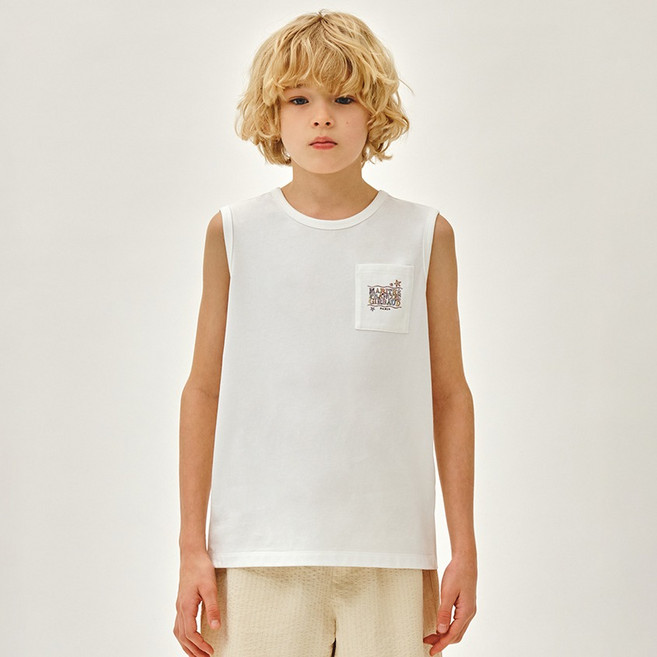 MaritheFrancoisGirbaud 兒童 DOODLE CLASSIC LOGO POCKET 無袖上衣