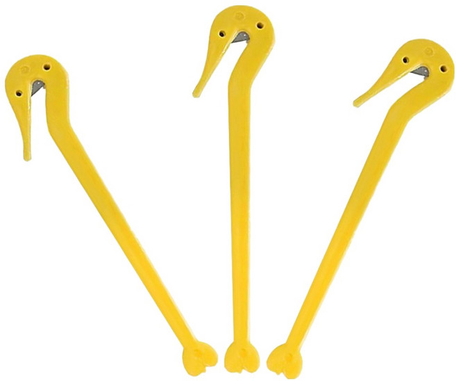 수스다 헤어 이지컷 고무줄 머리끈 제거칼, 3개, 옐로우