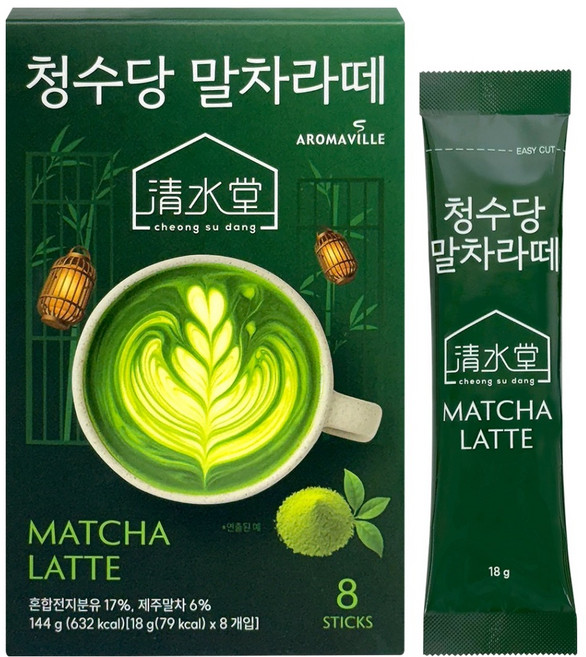 청수당 말차라떼, 18g, 8개입, 1개